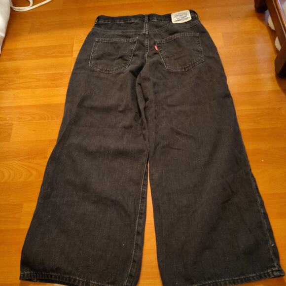 Levi’s Soft Black Pleated Jeans – Size 26x26 – White Patch – Rare - Picture 4 of 8